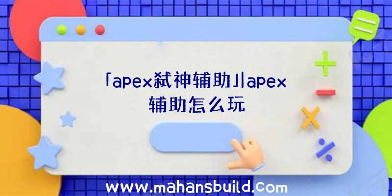 「apex弑神辅助」|apex辅助怎么玩